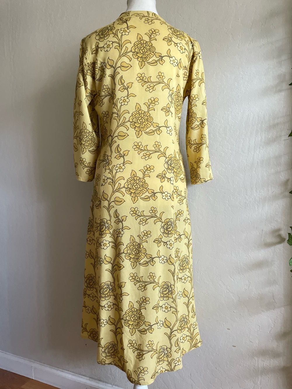 Pastel yellow floral tunic kurta dress - Picture 5 of 11